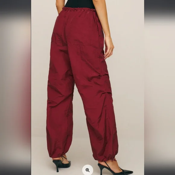 Reformation Cargo Pants in Red - Picture 4 of 4